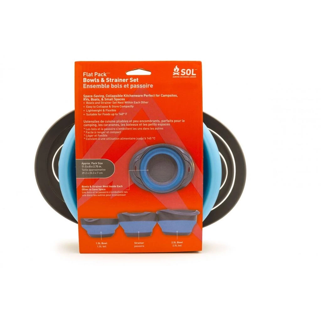 商品Sol|AMK - SOL Flat Pack Bowls And Strainer Set,价格¥174,第3张图片详细描述