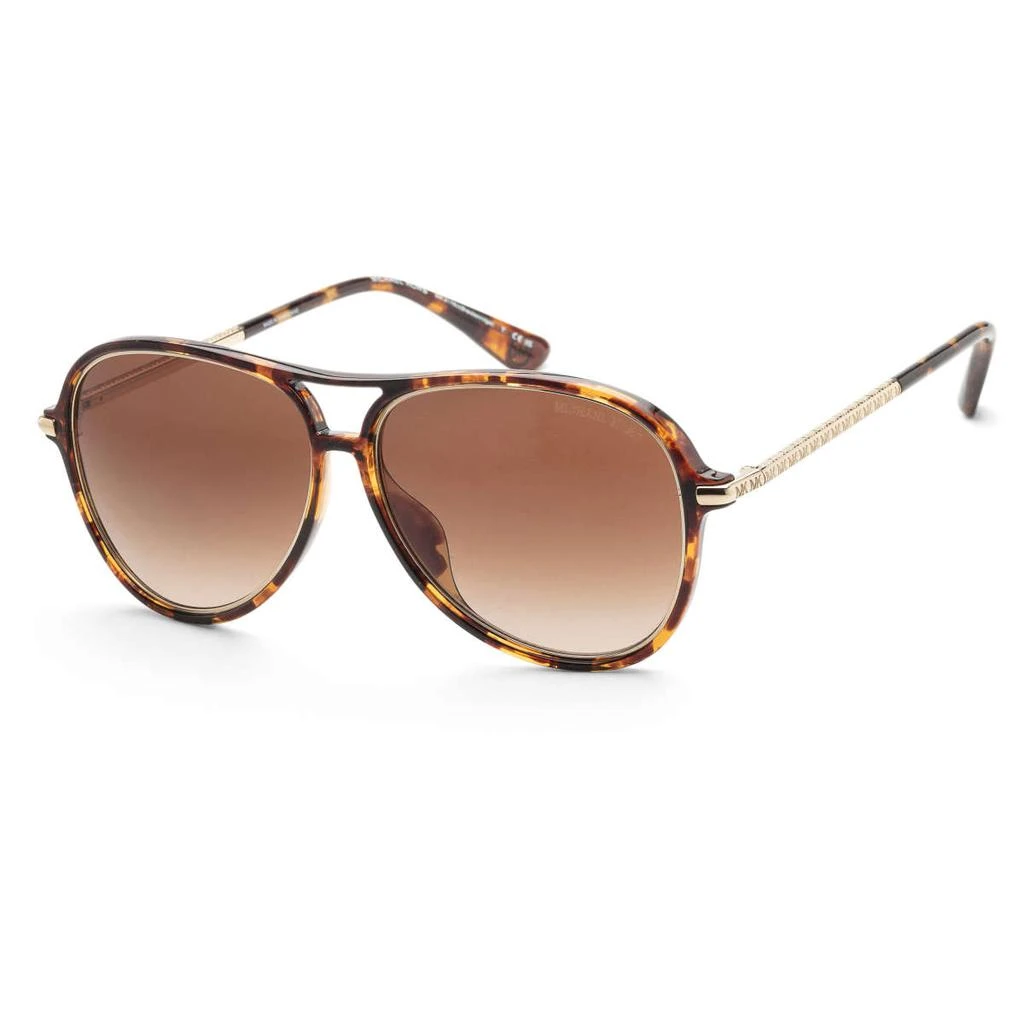 商品Michael Kors|Michael Kors Women's Brown Aviator Sunglasses,价格¥340,第1张图片