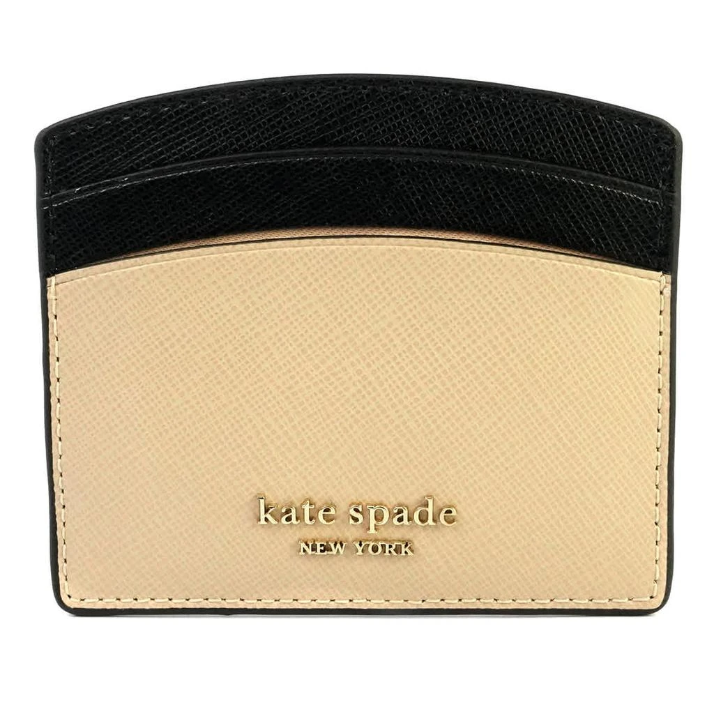 商品Kate Spade|Kate Spade Warm Beige/Black Spencer Cardholder,价格¥373,第1张图片