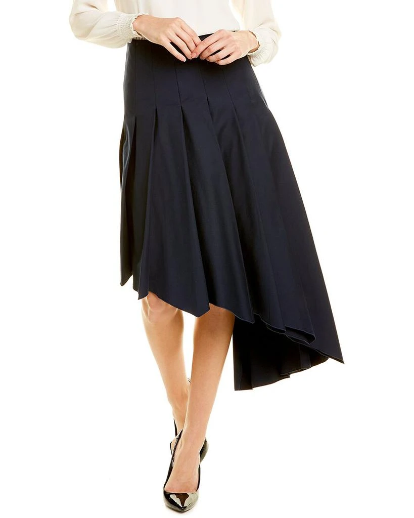 商品St. John|St. John Asymmetrical Sateen Midi Skirt,价格¥1798,第1张图片