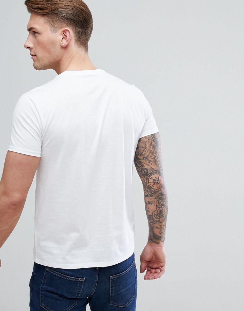 Lacoste logo pima cotton t-shirt in white商品第2张图片规格展示