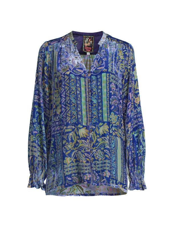 商品Johnny Was|Joasie Burnout Tunic Blouse,价格¥779,第4张图片详细描述