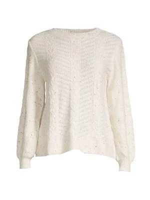 商品Democracy|Removable-Collar Cable-Knit Sweater,价格¥79,第4张图片详细描述