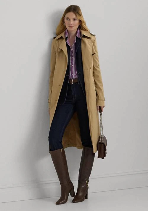 商品Ralph Lauren|Water Repellent Belted Twill Trench Coat,价格¥2177,第2张图片详细描述