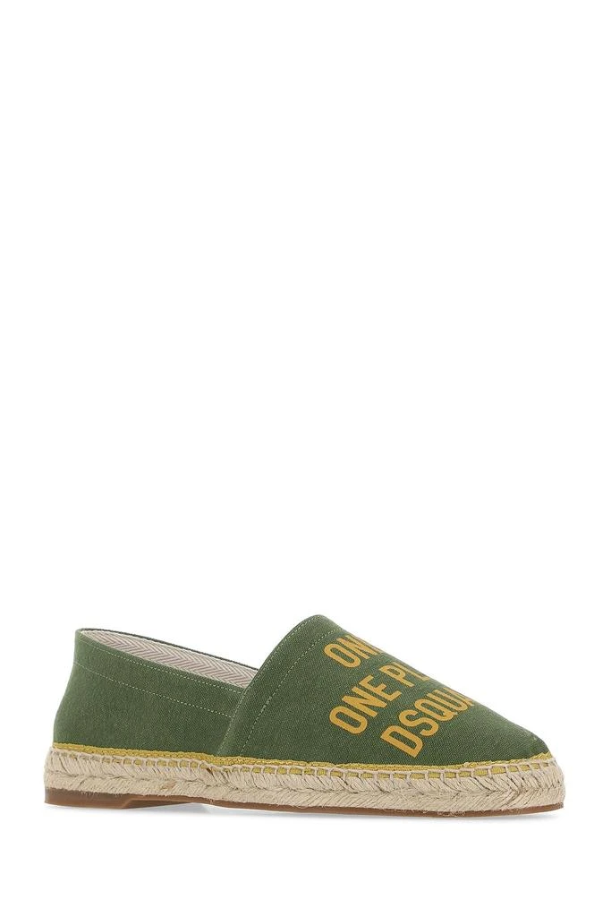 商品DSQUARED2|Military green canvas espadrilles,价格¥2299,第1张图片