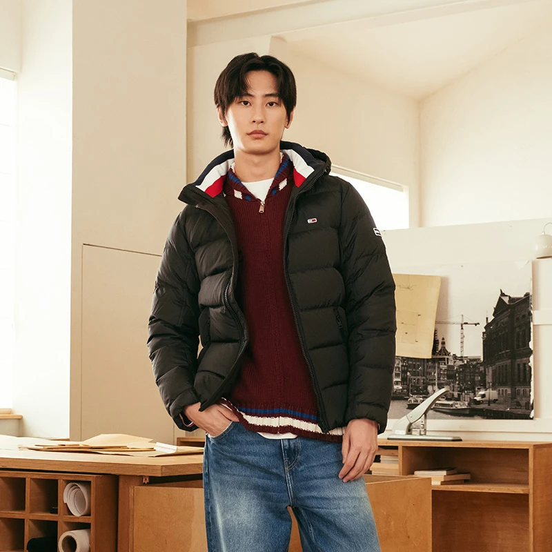 商品[国内直发] Tommy Hilfiger|潮流面包服复古美式保暖连帽外套羽绒服 男款,价格¥2145,第4张图片详细描述