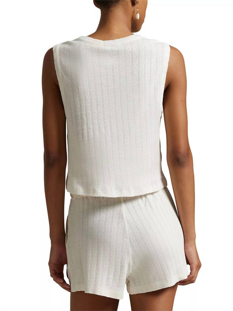 Alo Ribbed Prosper Tank - White - Lingerie - Free Shipping