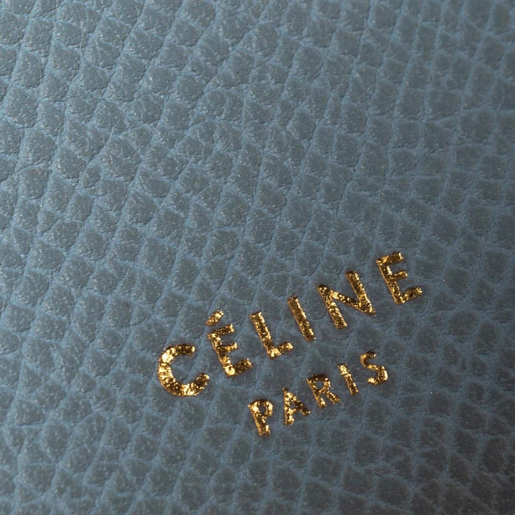 Celine Dusty Blue Grained Leather Accordeon Card Holder 商品