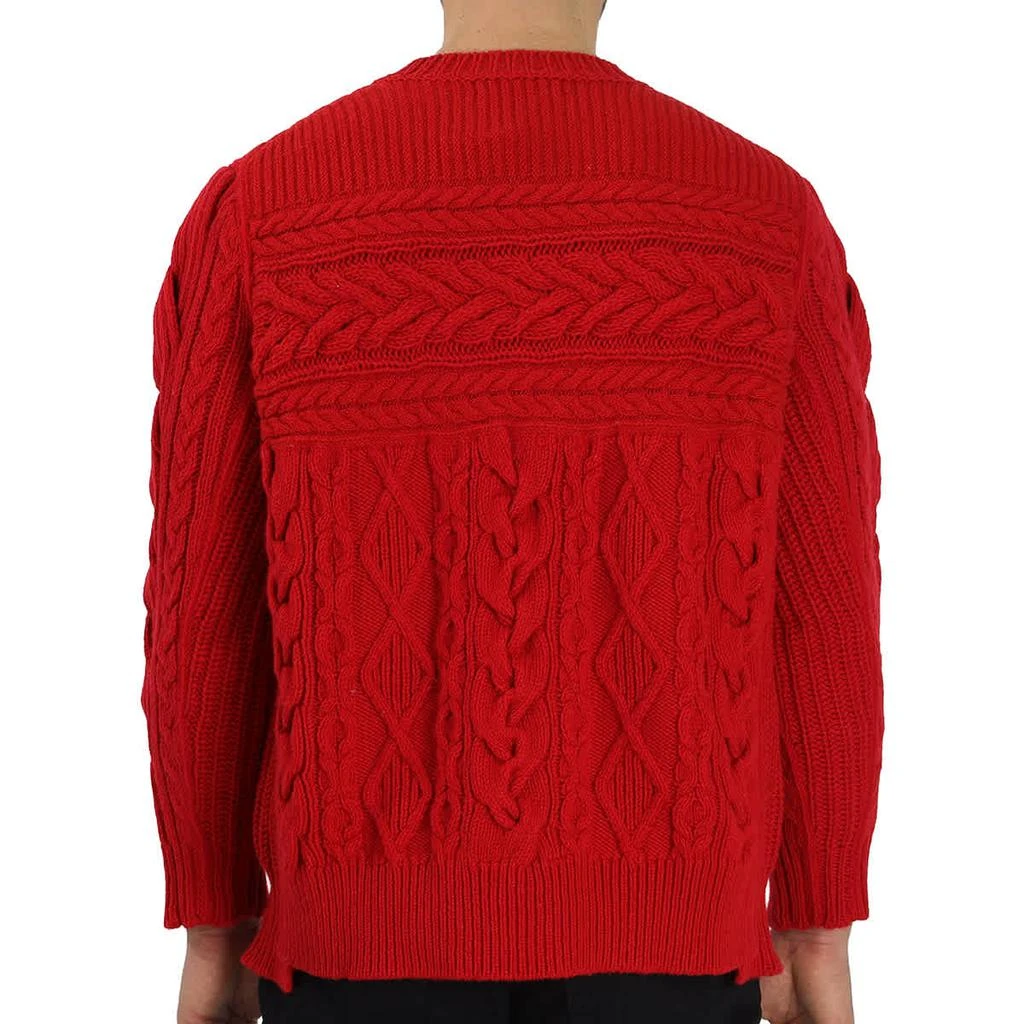 商品Burberry|Burberry Aran Knit Cashmere Wool Sweater In Military Red, Size Large,价格¥1454,第3张图片详细描述