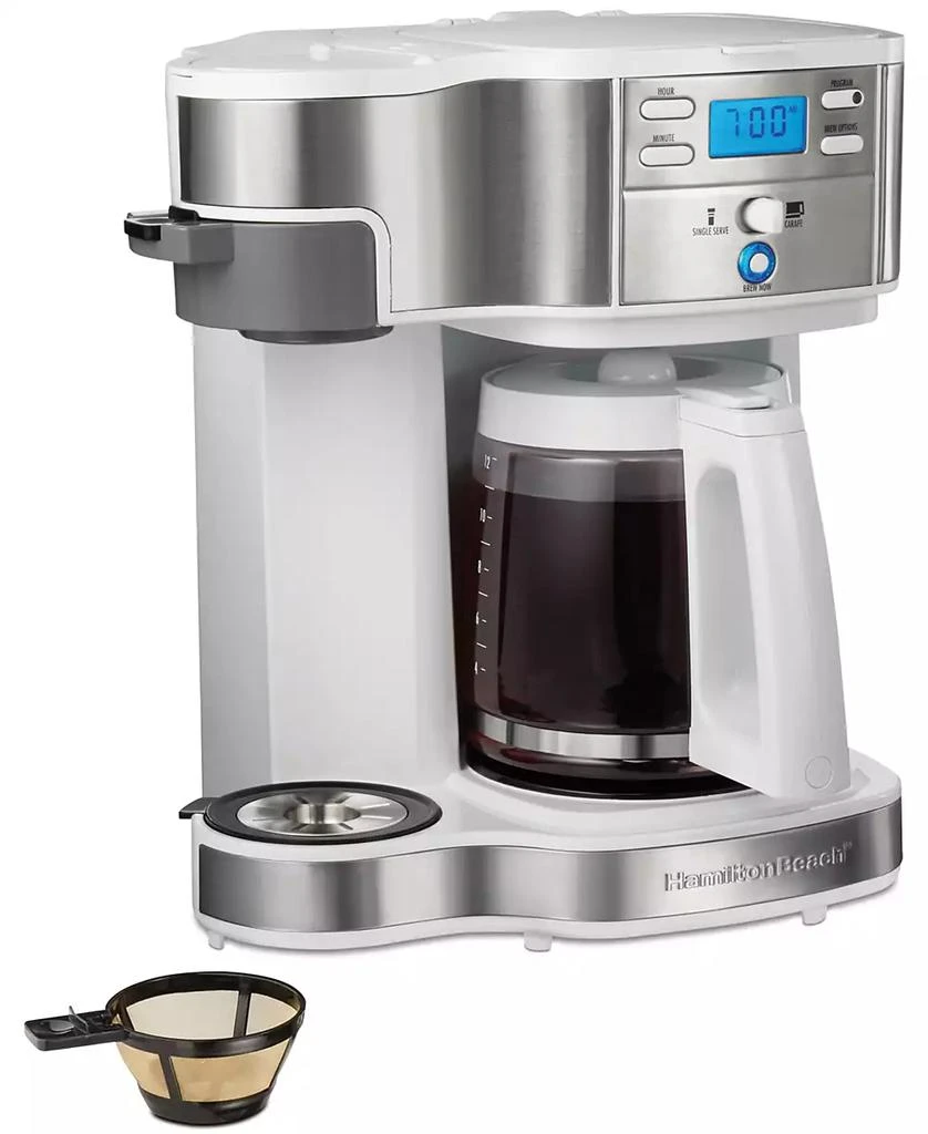 商品Hamilton Beach|2-Way Programmable Single Serve & 12-Cup Coffee Maker,价格¥567,第1张图片