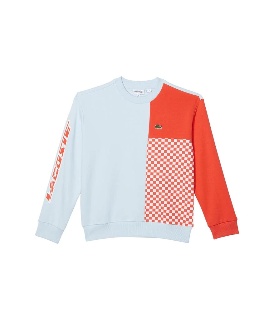商品Lacoste|Relaxed Fit Color-Blocked Crew Neck Sweatshirt (Toddler/Little Kids/Big Kids),价格¥618,第1张图片