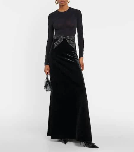 商品Balenciaga|天鹅绒加长半身裙,价格¥22957,第2张图片详细描述