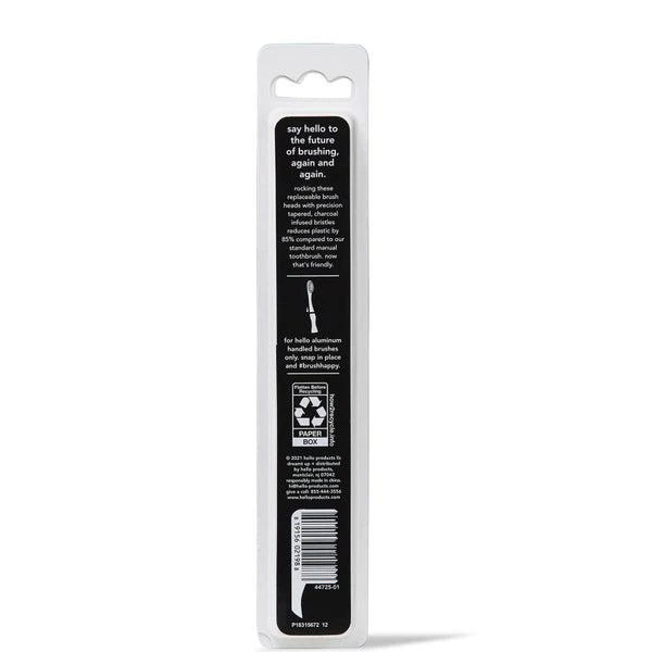 商品Hello|hello Toothbrush Charcoal Replacement Head Refills (2 Pack),价格¥46,第2张图片详细描述