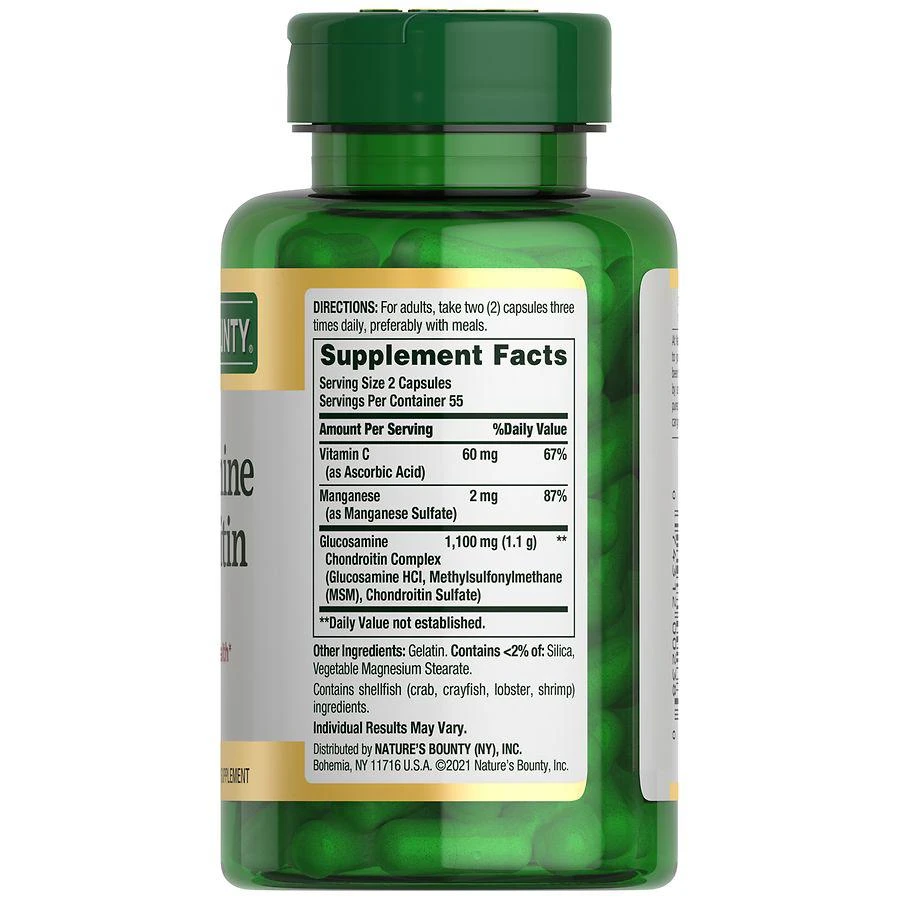 商品Nature's Bounty|Glucosamine Chondroitin Capsules,价格¥208,第4张图片详细描述