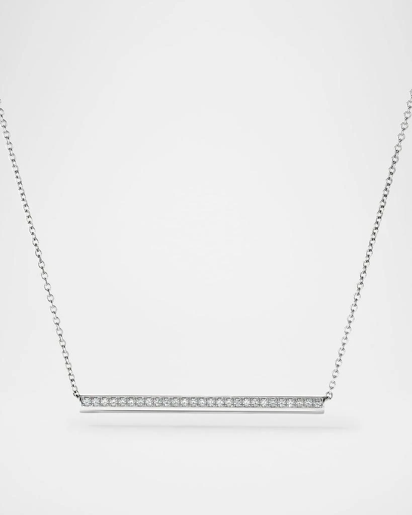 商品Hearts On Fire|18K White Gold Barre Pave Pendant Necklace,价格¥17757,第1张图片