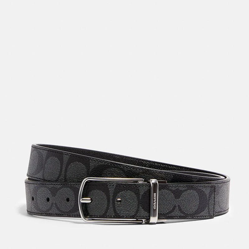 商品Coach|香港直邮COACH蔻驰皮带男士针扣印花腰带春秋款,价格¥1099,第1张图片