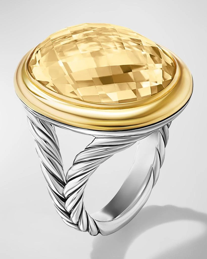 商品David Yurman|Oval Ring with Gemstone in Silver and 18K Gold,价格¥11188,第2张图片详细描述