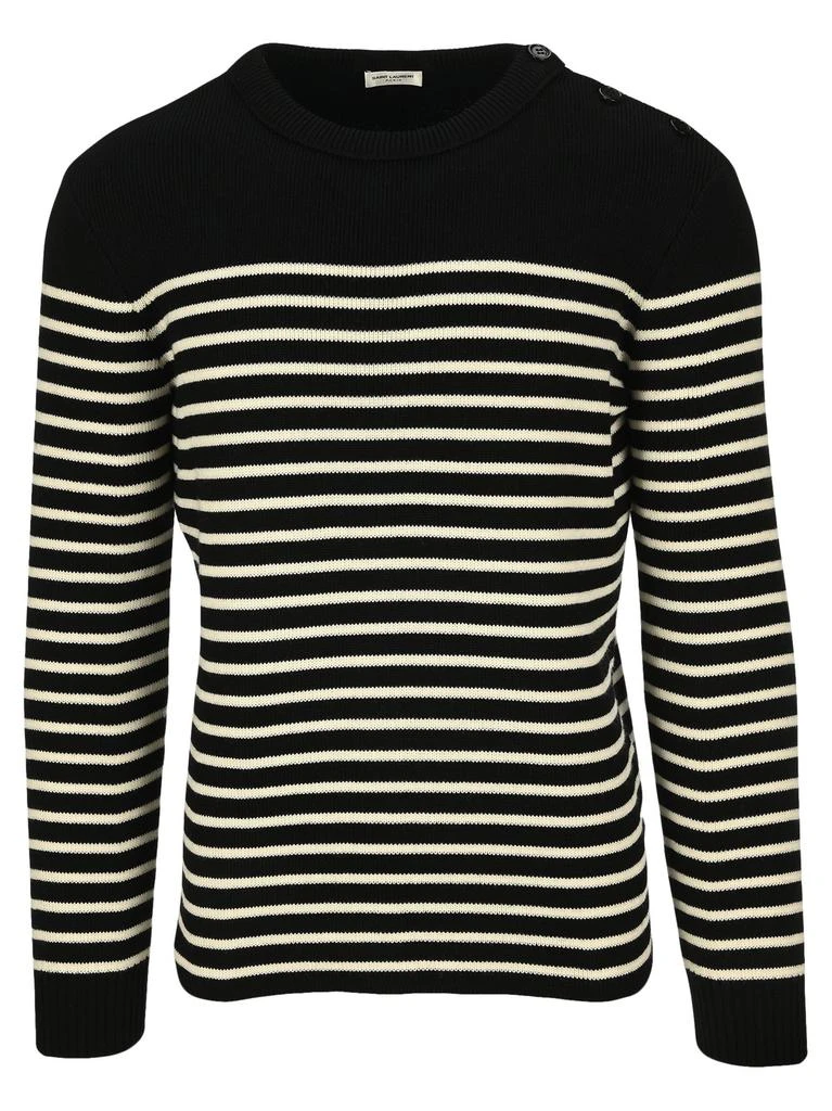 商品Yves Saint Laurent|Saint Laurent Striped Crewneck Jumper,价格¥3114,第1张图片