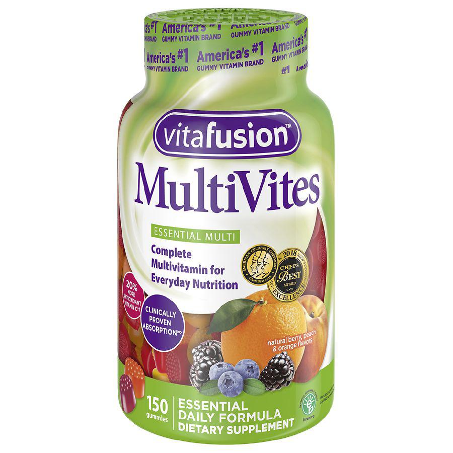 MultiVites Gummy Vitamins Natural Berry, Peach & Orange商品第1张图片规格展示