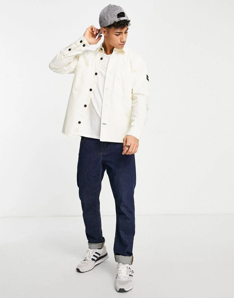商品Calvin Klein|Calvin Klein rip stop overshirt in ecru,价格¥546,第3张图片详细描述