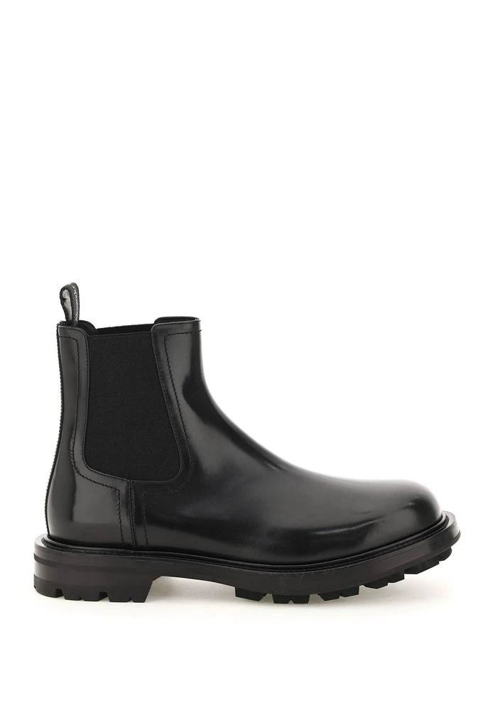 商品Alexander McQueen|BRUSHED LEATHER CHELSEA BOOTS,价格¥4292,第1张图片