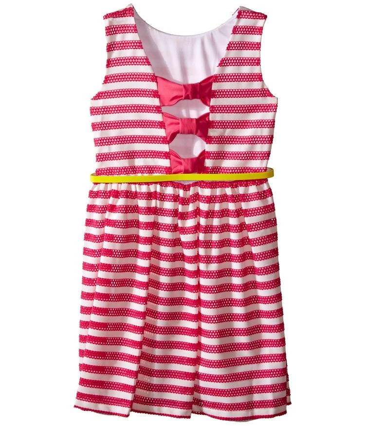 商品Us Angels|Scuba & Mesh Sleeveless Bow Back Dress w/ Belt & Full Skirt (Big Kids),价格¥169,第2张图片详细描述