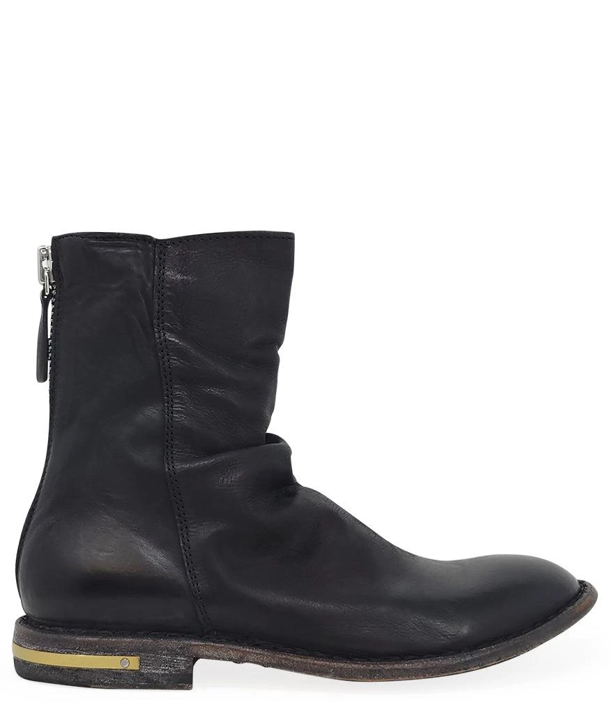 商品MOMA|MOMA BLACK LEATHER SIDE ZIP ANKLE BOOT,价格¥7031,第1张图片