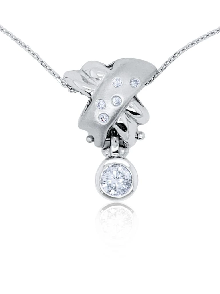 商品Diana M.|18kt white gold diamond pendant featuring 0.60 ct round center and 0.10 cts around,价格¥14458,第1张图片