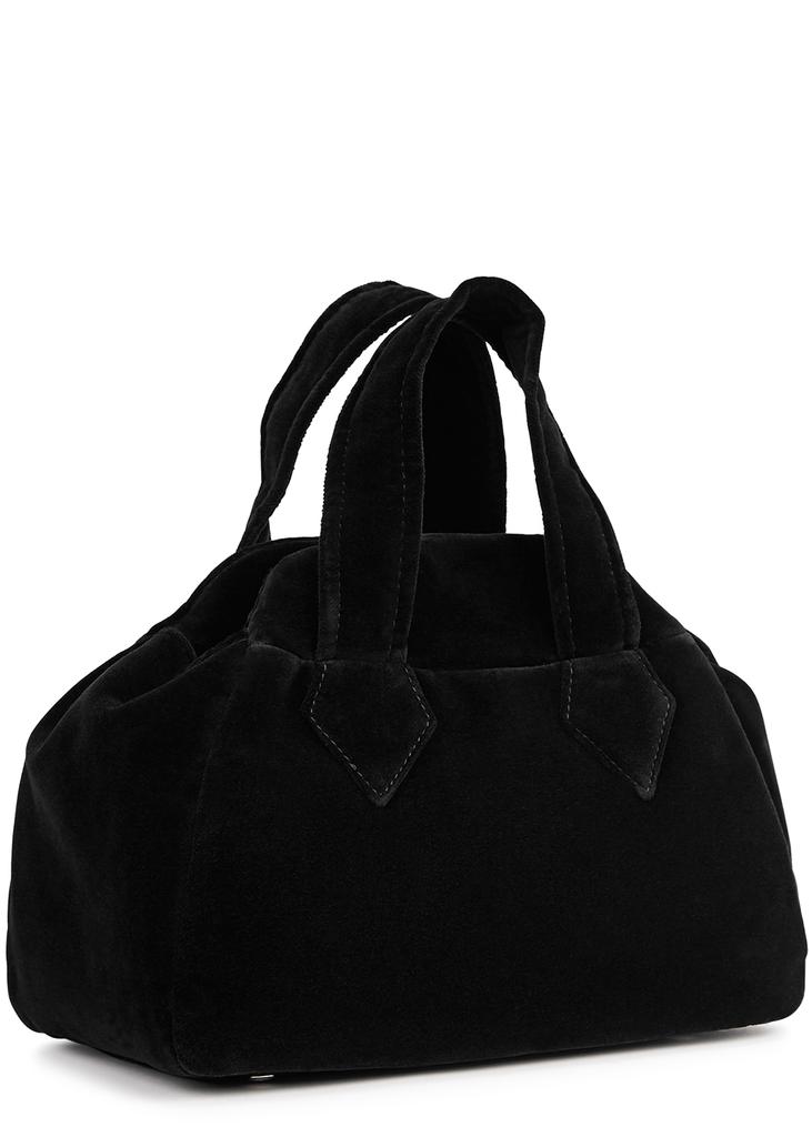 Yasmine Archive medium velvet top handle bag商品第2张图片规格展示