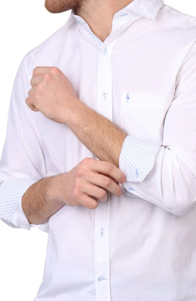 Solid Stretch Cotton Button-Up Shirt 商品