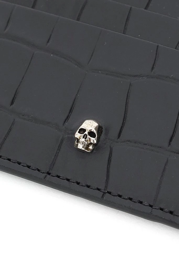 商品Alexander McQueen|Alexander McQueen Classic Skull Embellished Card Holder,价格¥998,第4张图片详细描述