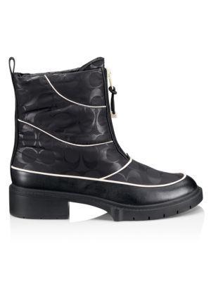 商品Coach|Leona Monogram Nylon Ankle Boots,价格¥563,第1张图片