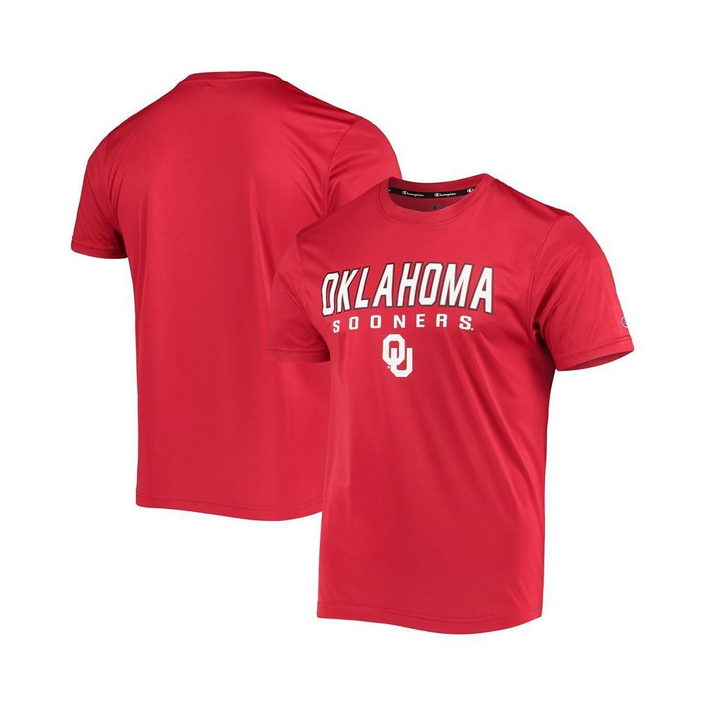 商品CHAMPION|Men's Crimson Oklahoma Sooners Stack T-shirt,价格¥180,第1张图片