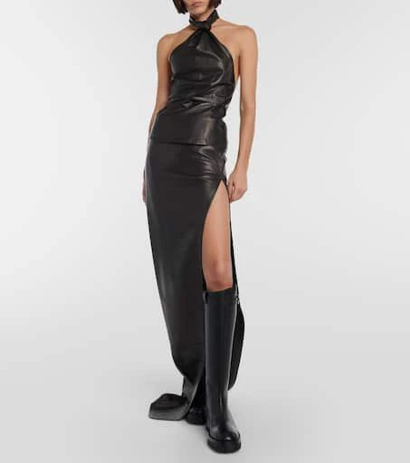 商品ANN DEMEULEMEESTER|Halterneck leather top,价格¥5974,第2张图片详细描述