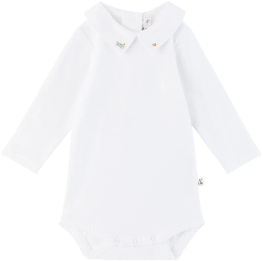 商品Bonpoint|Baby White Juillet Bodysuit,价格¥339,第1张图片