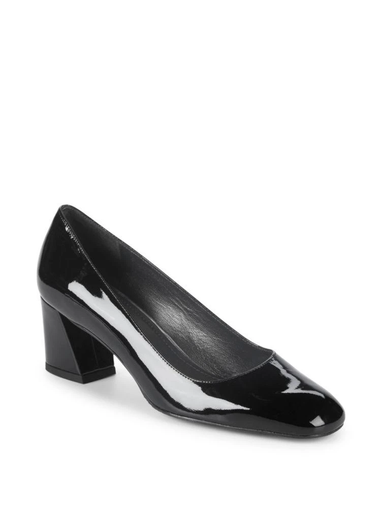 商品Stuart Weitzman|Marymid Patent Leather Block Heel Pumps,价格¥789,第2张图片详细描述