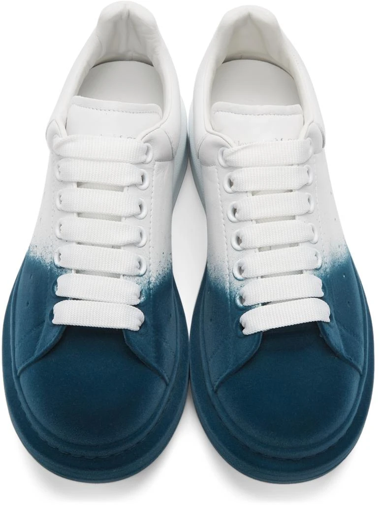 商品Alexander McQueen|White & Green Felted Oversized Sneakers,价格¥2282,第5张图片详细描述