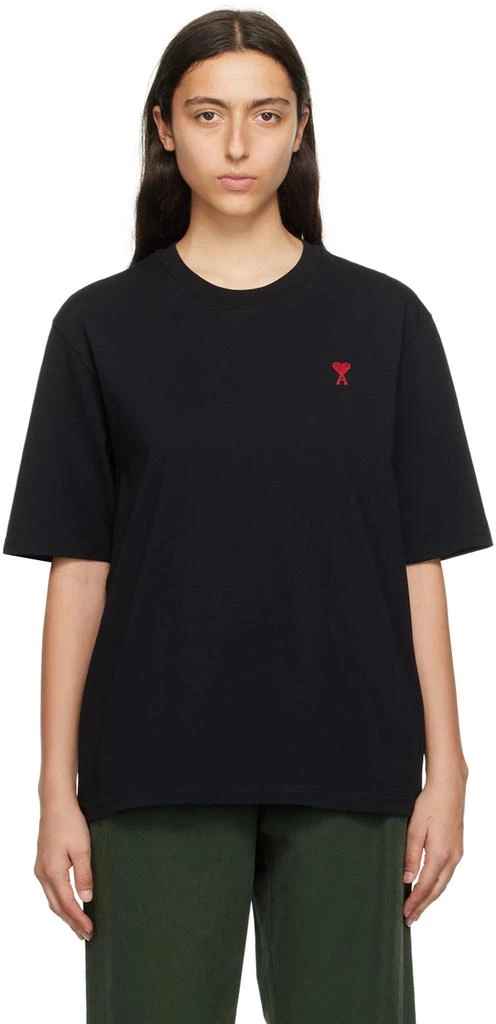 商品AMI|Black Ami de Cœur T-Shirt,价格¥697,第1张图片