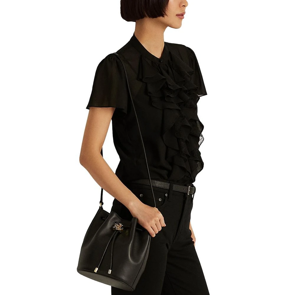 商品Ralph Lauren|Women's Smooth Leather Medium Andie Drawstring Bag,价格¥2199,第2张图片详细描述