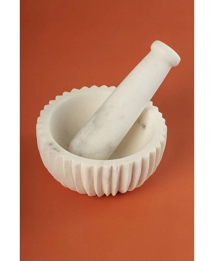 商品GAURI KOHLI|Milan Marble Mortar Pestle,价格¥262,第3张图片详细描述