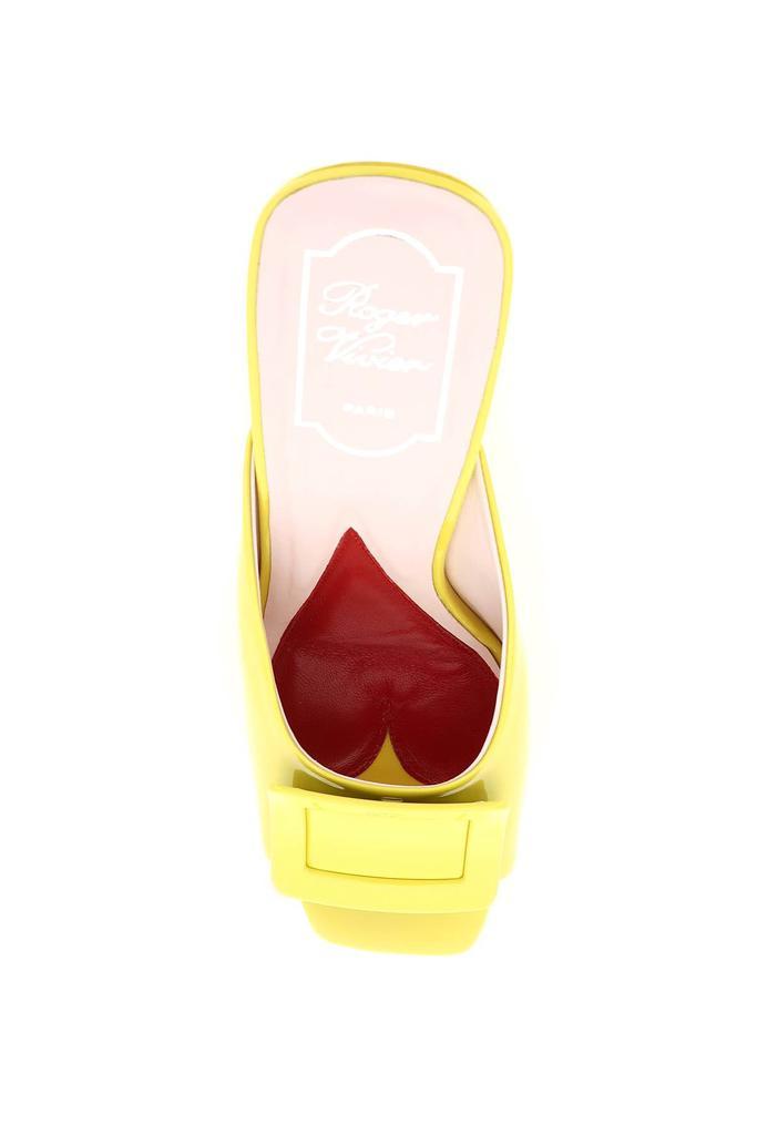 商品Roger Vivier|Roger vivier patent leather platform covered buckle mules,价格¥6861,第4张图片详细描述