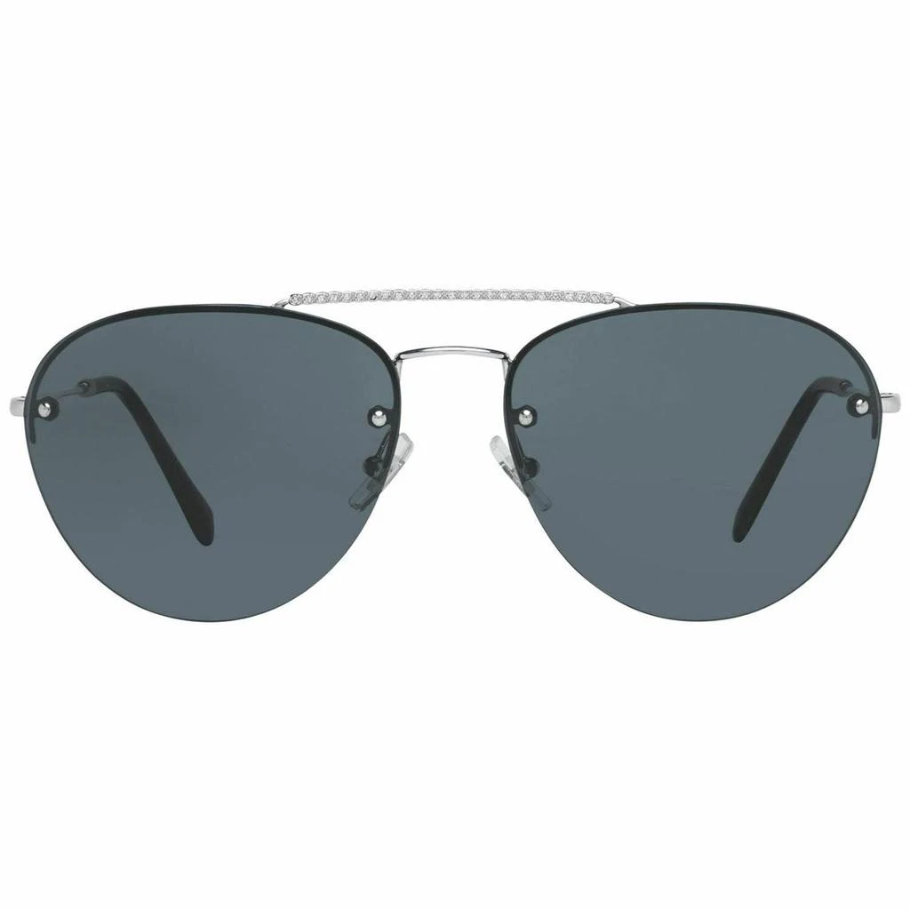 商品Miu Miu|Miu Miu Women's Sunglasses - Core Silver Tone Metal Frame Black Lens | 54US-1BC1A159,价格¥887,第3张图片详细描述