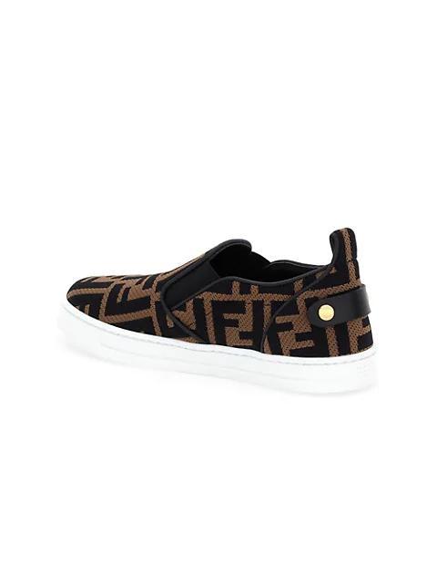 商品Fendi|Little Kid's & Kid's Logo Slip-On Sneakers,价格¥4889-¥5404,第4张图片详细描述