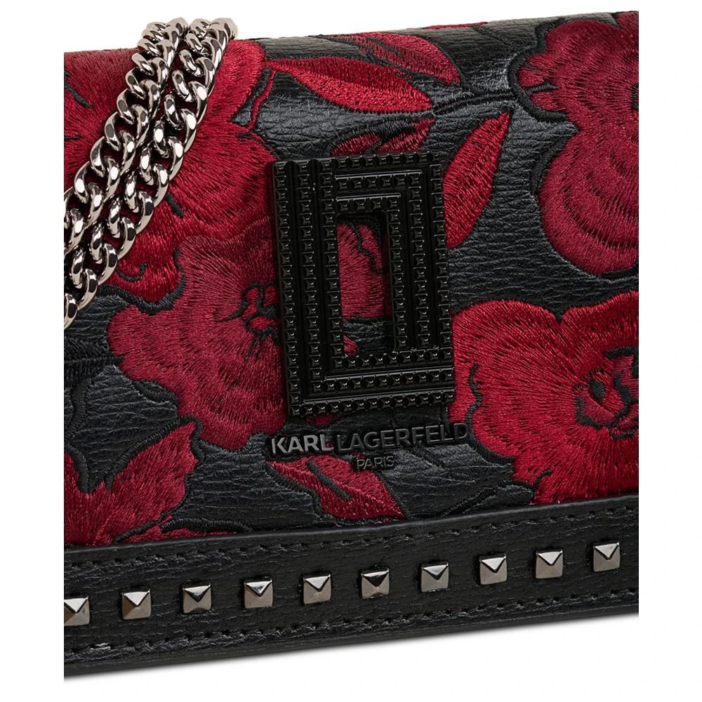 商品Karl Lagerfeld Paris|Lafayette Tapestry Leather Wallet on a Chain,价格¥663,第2张图片详细描述