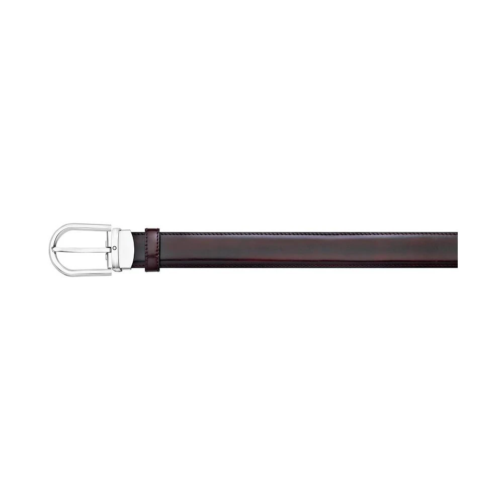 商品MontBlanc|Men's Horseshoe Buckle Leather Belt,价格¥2824,第2张图片详细描述