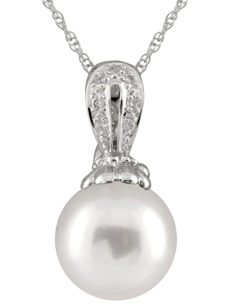 商品Splendid Pearls|Diamond Enhancer Pearl Pendant Necklace,价格¥1849,第1张图片