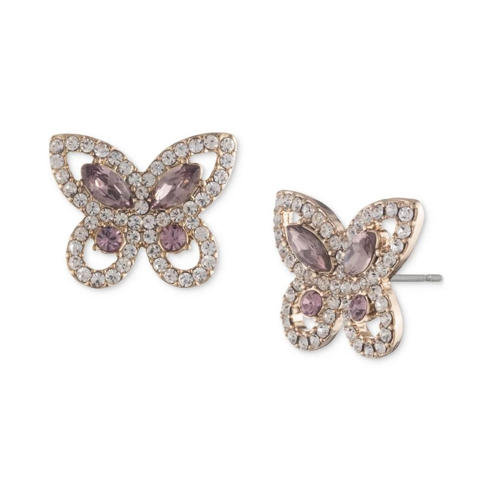商品Givenchy|Gold-Tone Pavé & Color Crystal Butterfly Stud Earrings,价格¥157,第1张图片