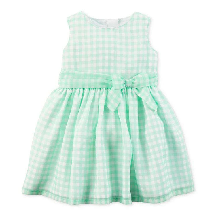 商品Carter's|Green Check-Print Dress, Baby Girls,价格¥91,第1张图片