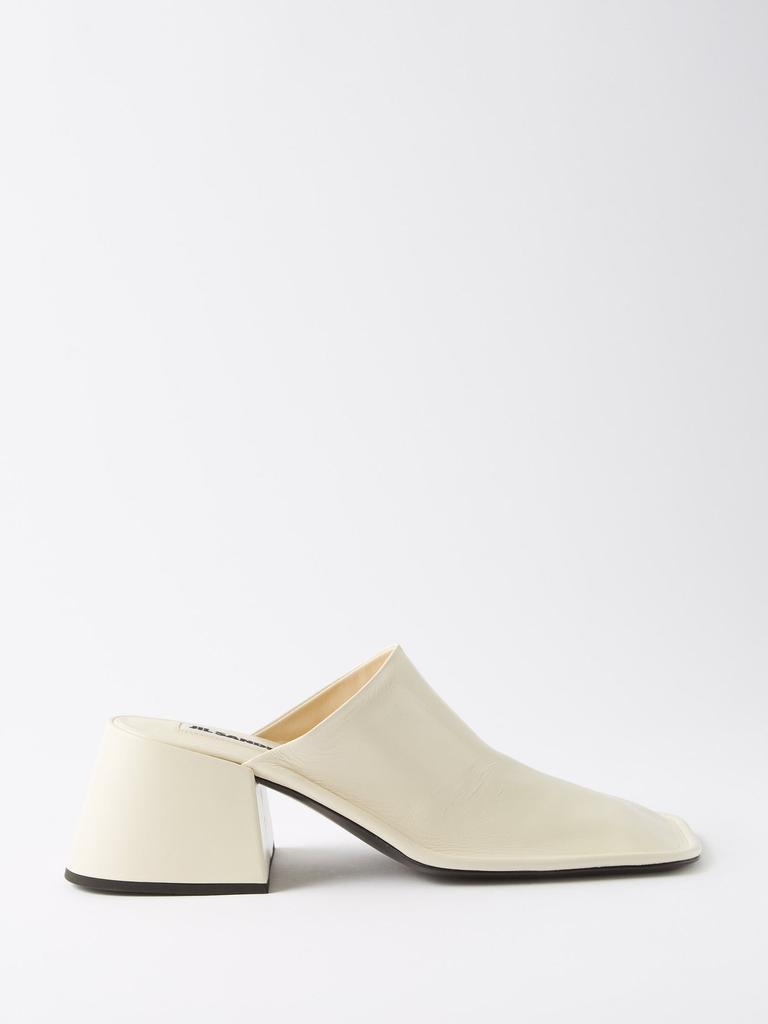 商品Jil Sander|Nikki square-toe leather mules,价格¥4364,第1张图片