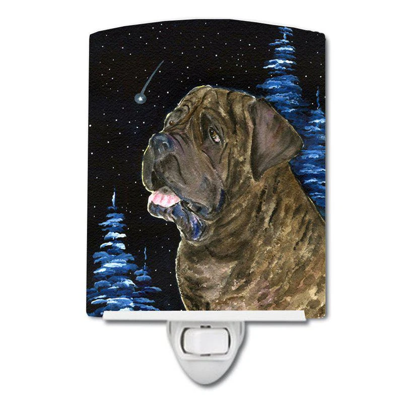 商品Caroline's Treasures|Starry Night Mastiff Ceramic Night Light,价格¥204,第1张图片